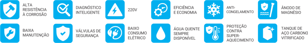 Características Aquecedor Elétrico Orbis 0802EB